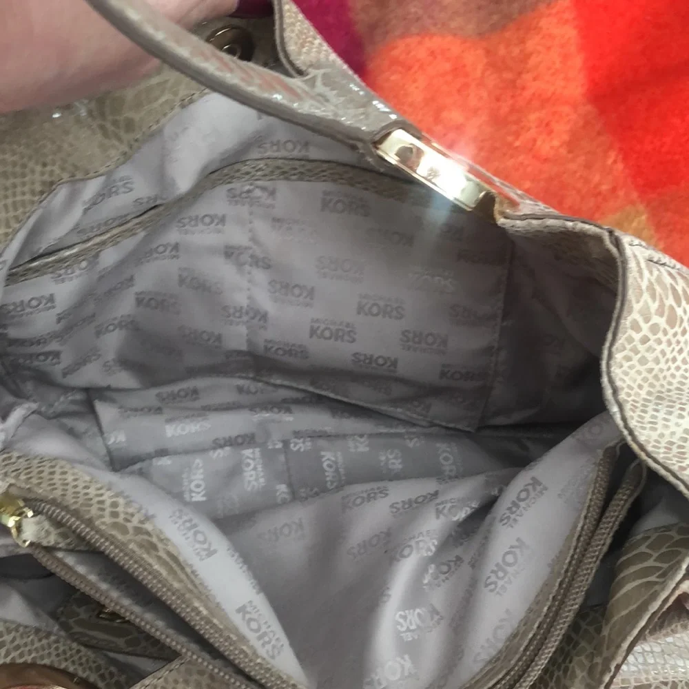 Michael Kors Snakeskin Handbag - Picture 6 of 9